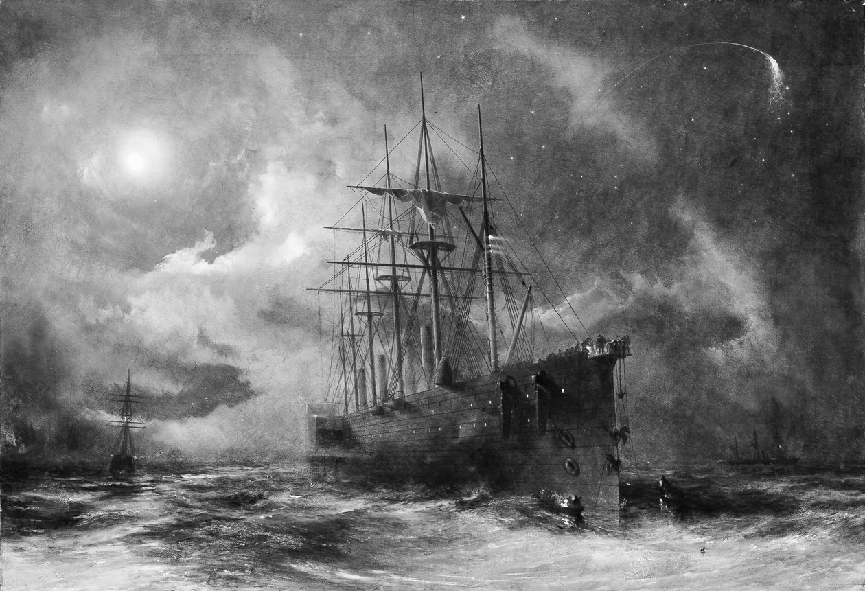 Kamppailu kadonneen kaapelin puolesta, n. 1866. tekijältä Robert Charles Dudley