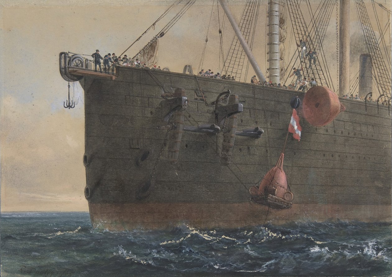 Suuren idän keulassa: Kaapeli katkennut ja kadonnut, valmistautuminen kouraan, 2. elokuuta 1865, tekijältä Robert Charles Dudley