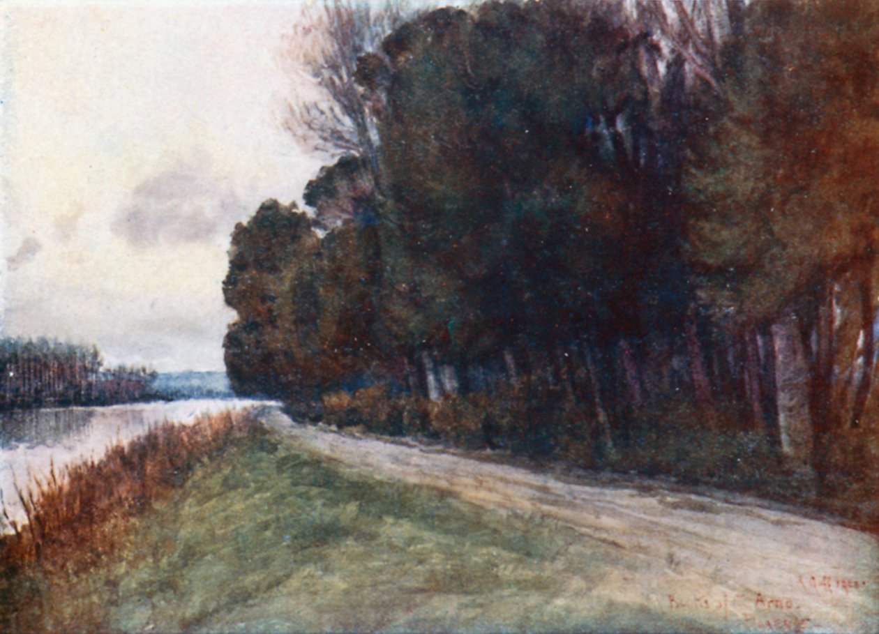 Arno-joen rannat (värilitro) tekijältä Robert Charles Goff
