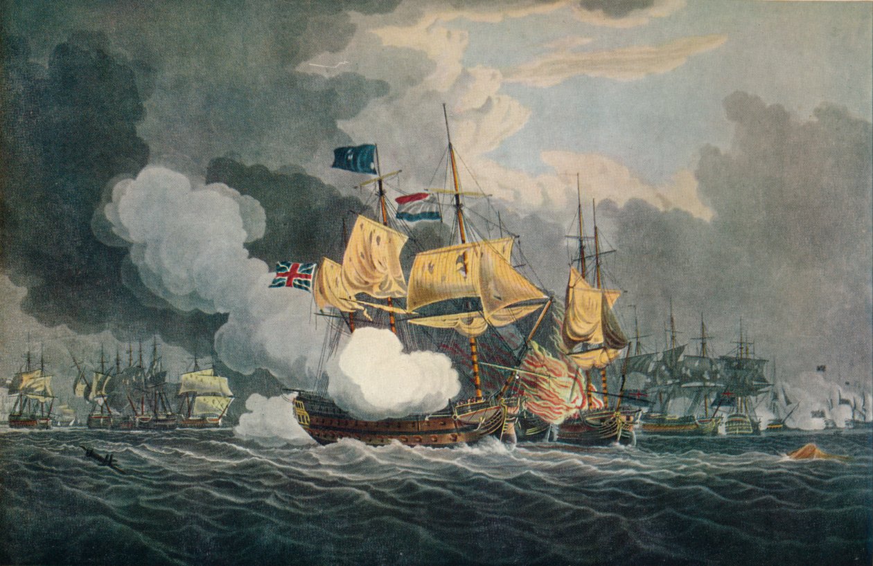 "The Battle of Camperdown", c1798, 1924 tekijältä Robert Clevely