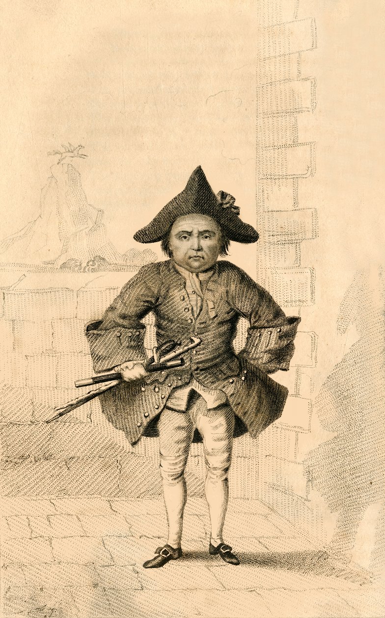 Chevalier Desseasau, merkittävä turhamaisuudestaan, 1821. tekijältä Robert Cooper