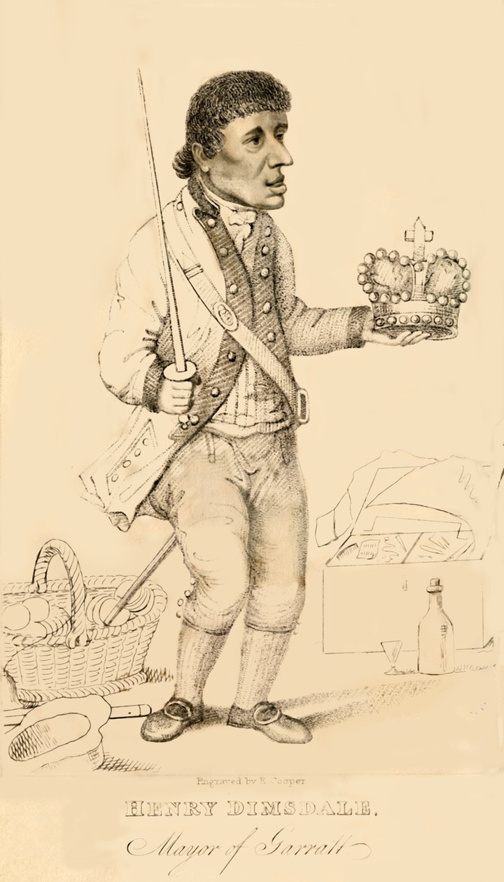 Henry Dimsdale, Garrattin pormestari, 1821. tekijältä Robert Cooper
