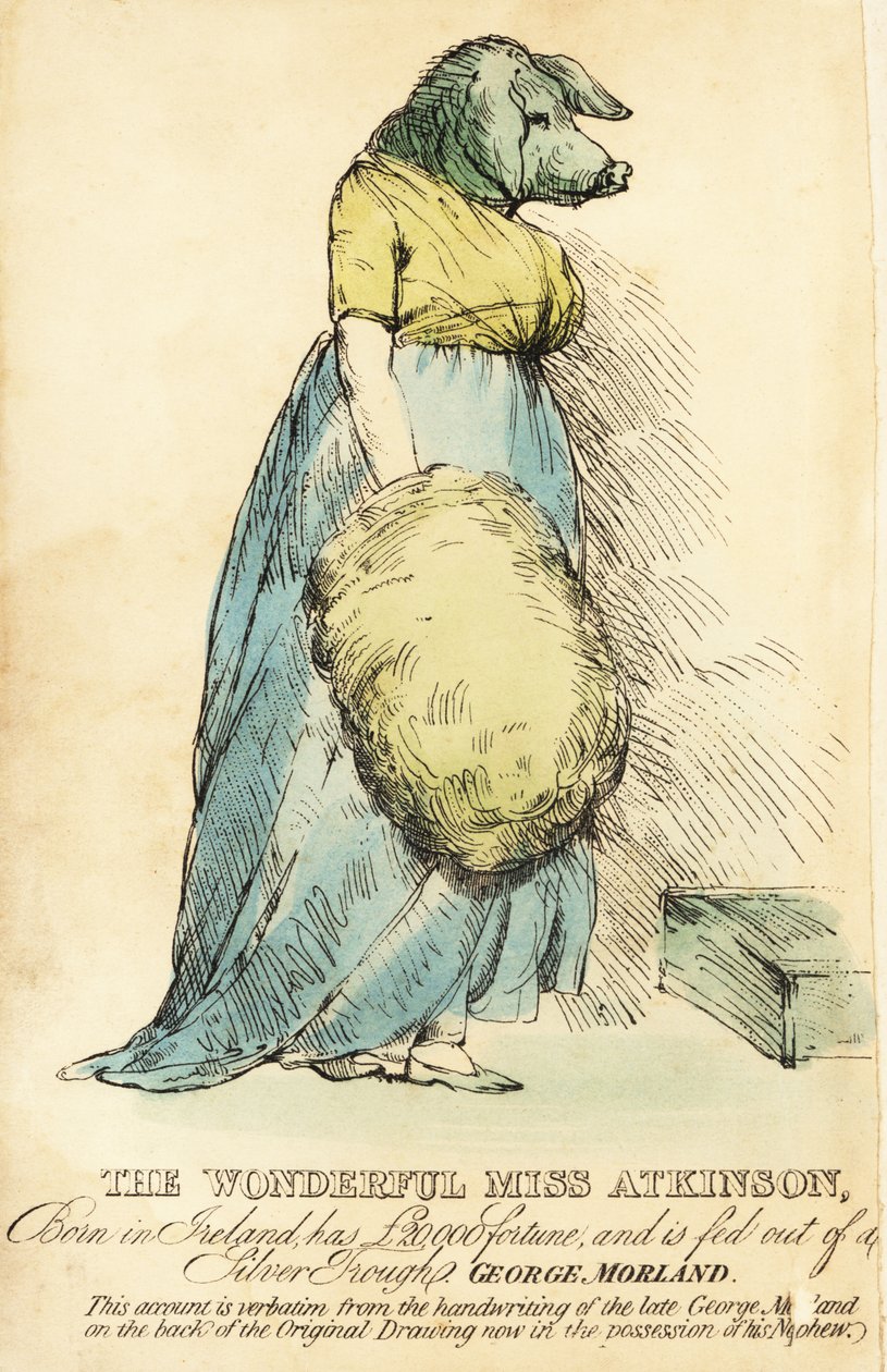 Pig-Faced Lady, kuuluisa Lontoossa noin vuonna 1815. tekijältä Robert Cooper