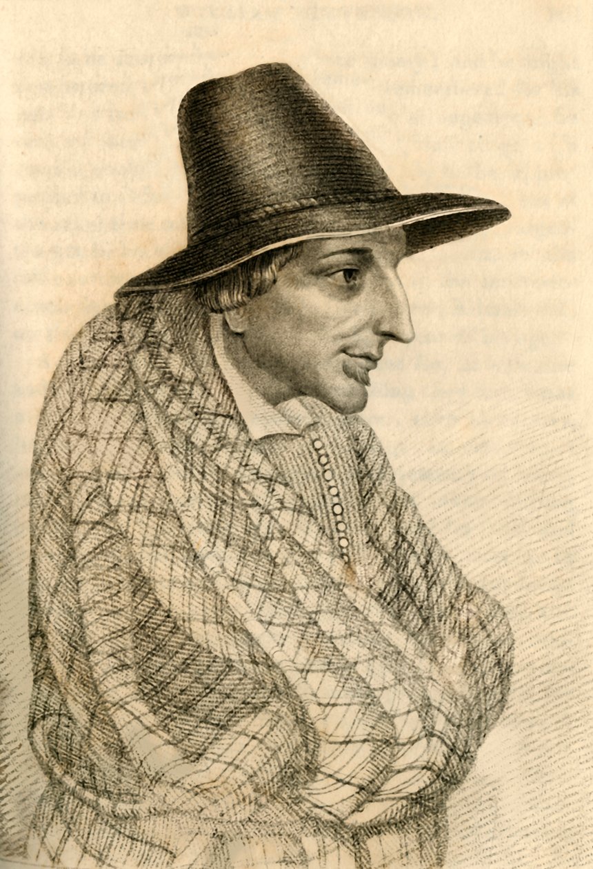 William Stevenson, pahamaineinen kerjäläinen, joka kuoli arvoltaan 900 puntaa, 1821. tekijältä Robert Cooper