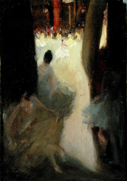 Ballet Girls, Philadelphia (öljy kankaalle) tekijältä Robert Cozad Henri