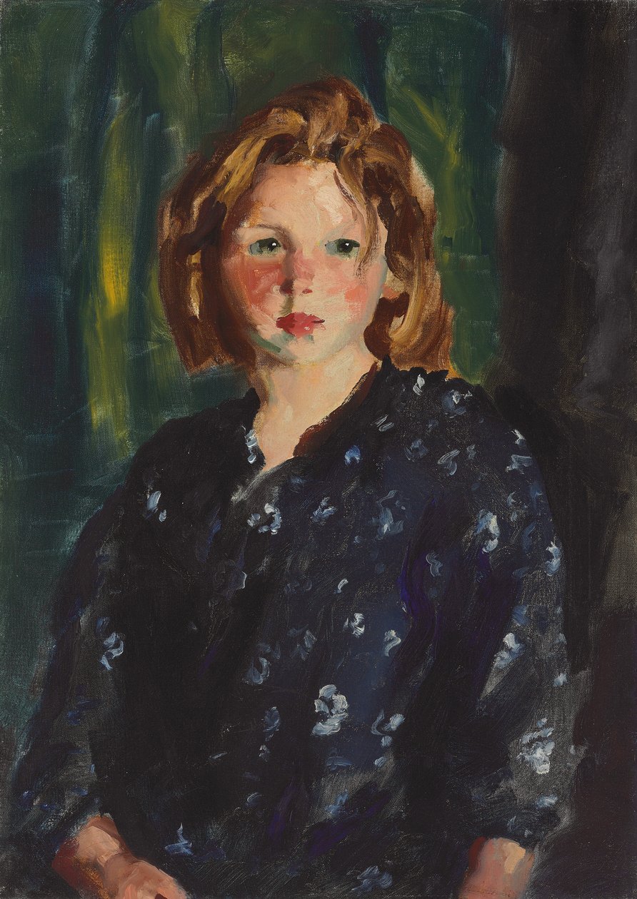 Tytön muotokuva, 1928 tekijältä Robert Cozad Henri