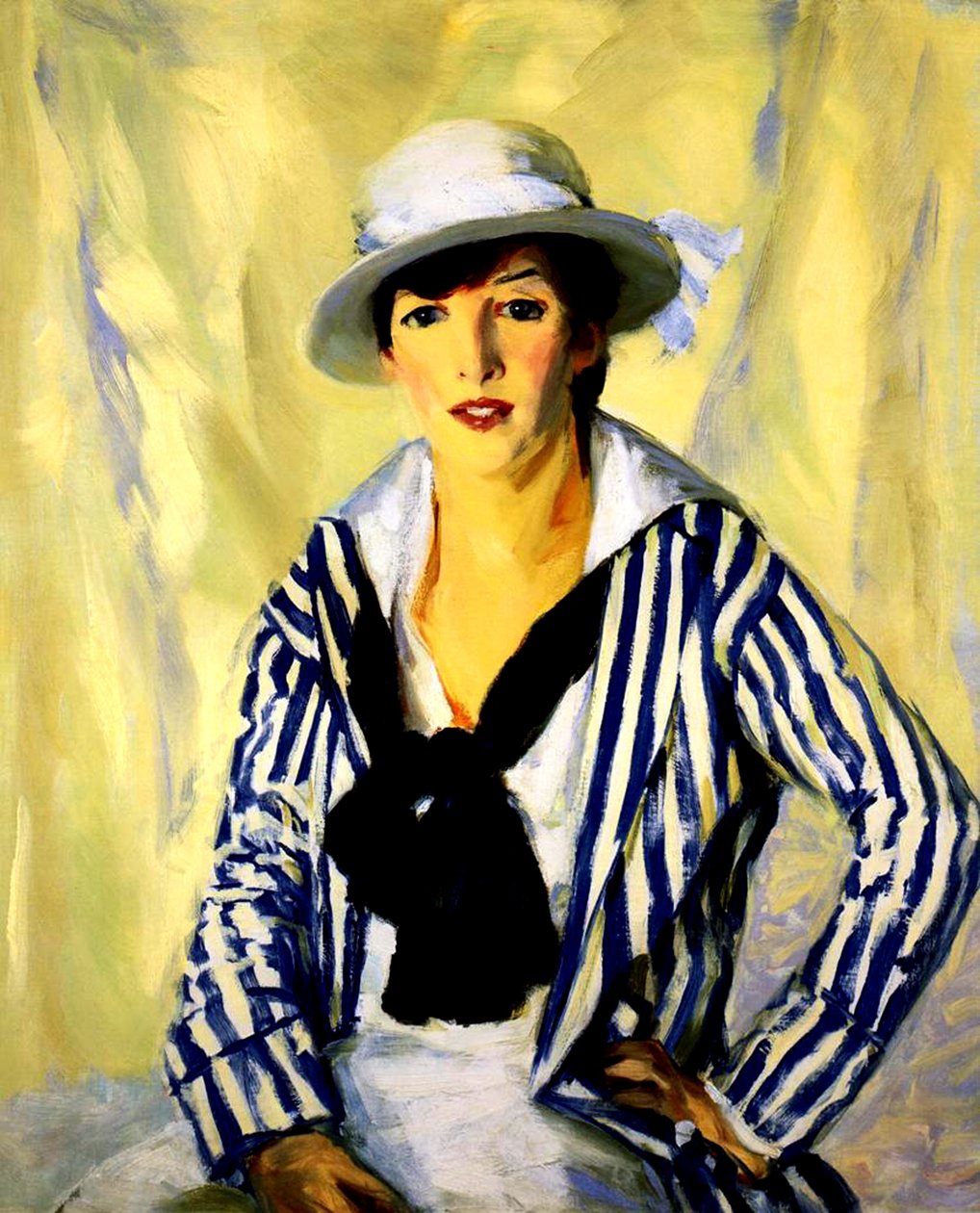 Viv in Blue Stripe, 1914 tekijältä Robert Cozad Henri