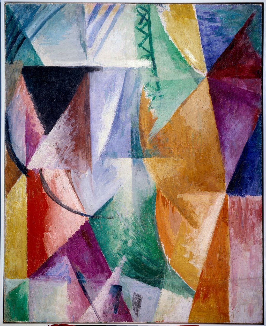 Ikkuna tai malli kolmelle ikkunalle. Robert Delaunayn (1885-1941) maalaus tekijältä Robert Delaunay