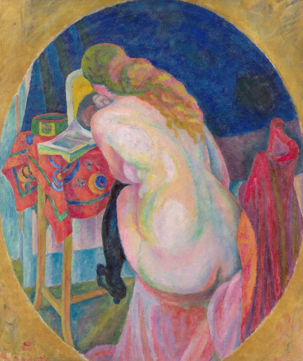 Lukeva alaston nainen tekijältä Robert Delaunay
