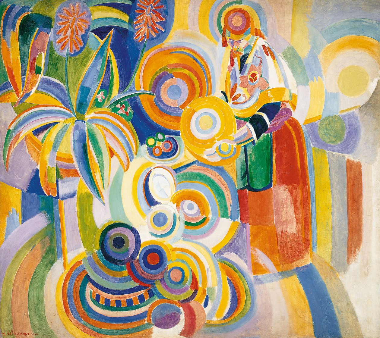 Portugalilainen nainen, 1916 tekijältä Robert Delaunay