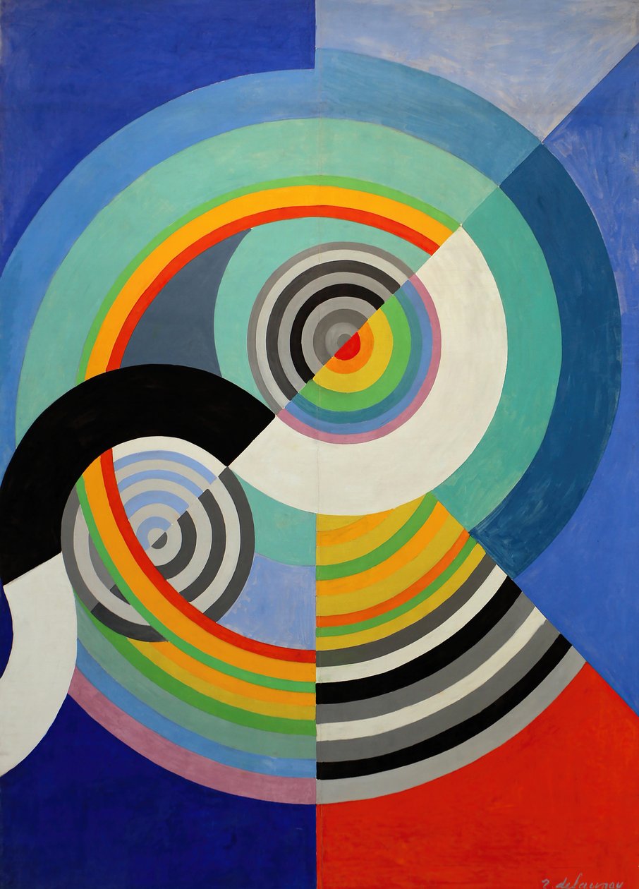 Rytmi nro 3, koristelu Tuileries-salonkiin, 1938. tekijältä Robert Delaunay