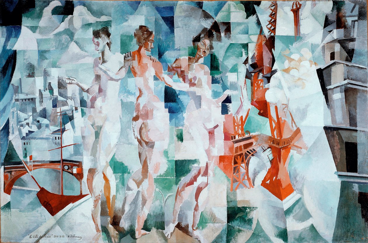 Robert Delaunayn (1885-1941) maalaus Pariisin kaupunki tekijältä Robert Delaunay