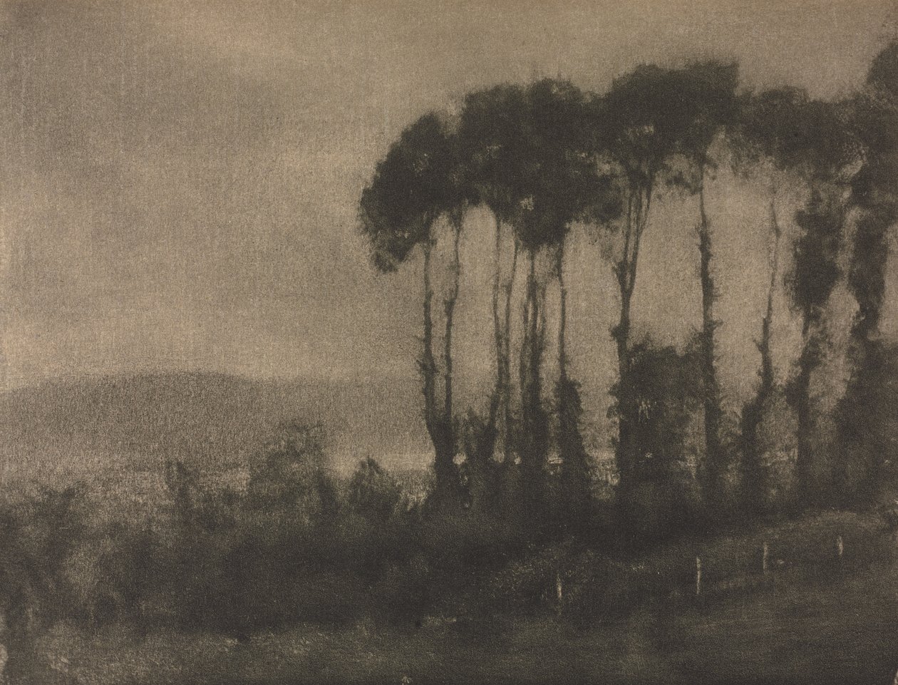 Kameratyö: Toucques Valley, 1906. tekijältä Robert Demachy