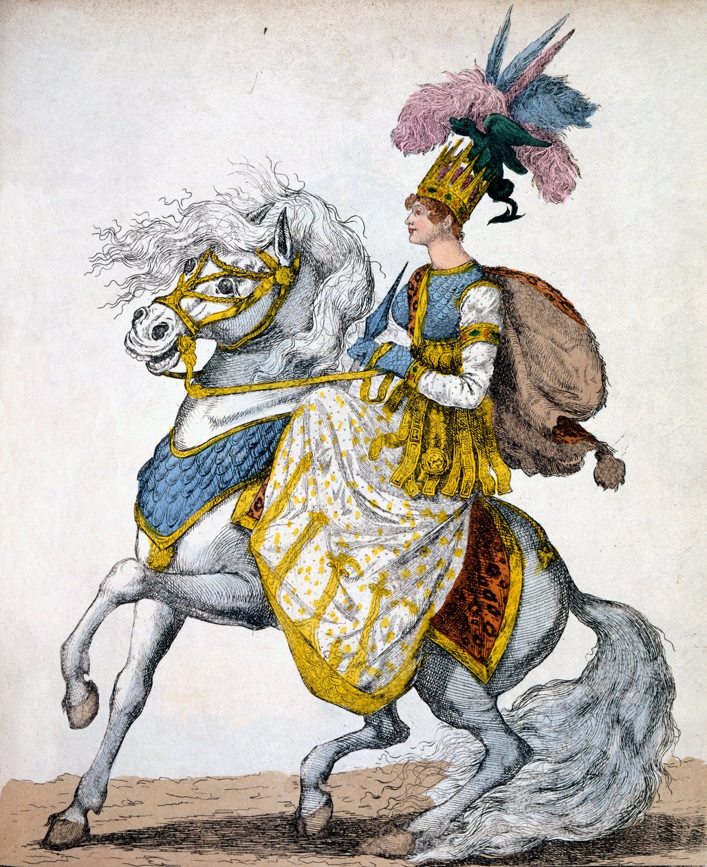 Rouva Johnston Tatari-Timorin melodraamassa, 1811 tekijältä Robert Dighton