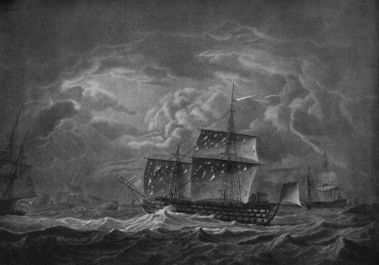 Trafalgarin taistelun jälkeen vuonna 1806 tekijältä Robert Dodd