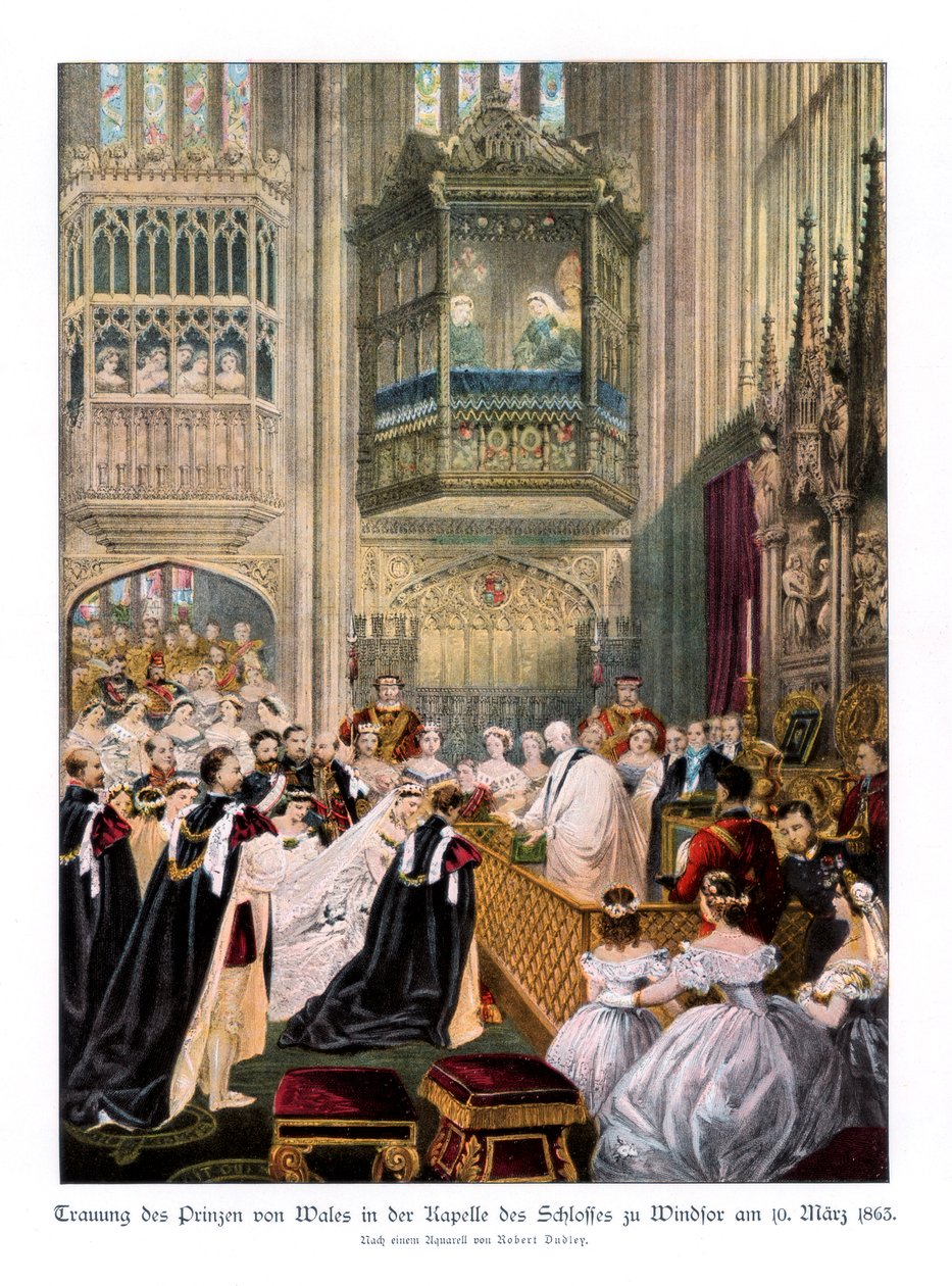 Prinsessa Alexandran ja prinssi Edwardin häät, St Georges Chapel Windsorissa, 10. maaliskuuta 1863, 1 tekijältä Robert Dudley