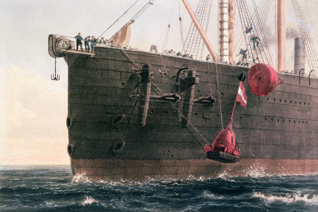 Transatlanttisen lennätinkaapelin laskeminen 8. elokuuta 1866 tekijältä Robert Dudley