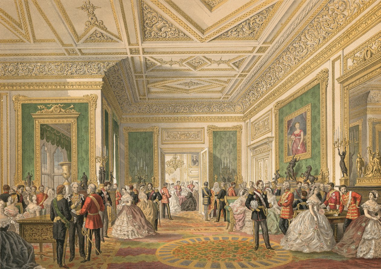Avioliiton vahvistuskirjan allekirjoittaminen, Windsorin linna tekijältä Robert Dudley