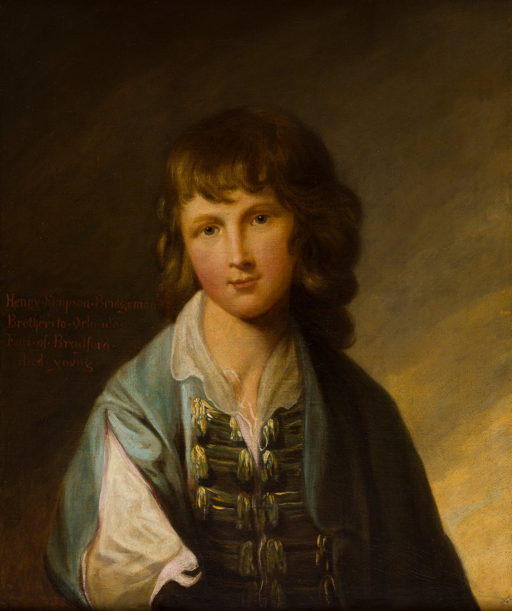Henry Simpson Bridgemanin (1757-1782) muotokuva poikana, n. 1767-77 (öljy kankaalle) tekijältä Robert Edge Pine