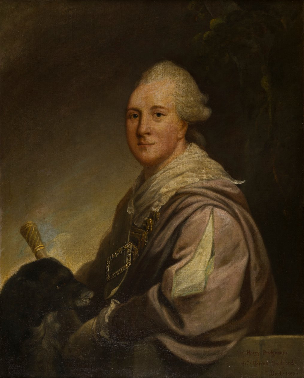 Sir Henry Bridgemanin, myöhemmin 1. lordi Bradfordin (1725-1800), muotokuva n. 1745-1788 (öljy kankaalle) tekijältä Robert Edge Pine