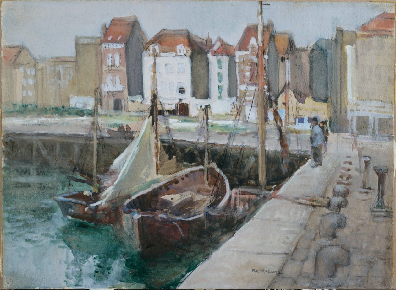 Blankenberge, Belgia (kynä ja akvarelli paperille) tekijältä Robert Ernest McEune