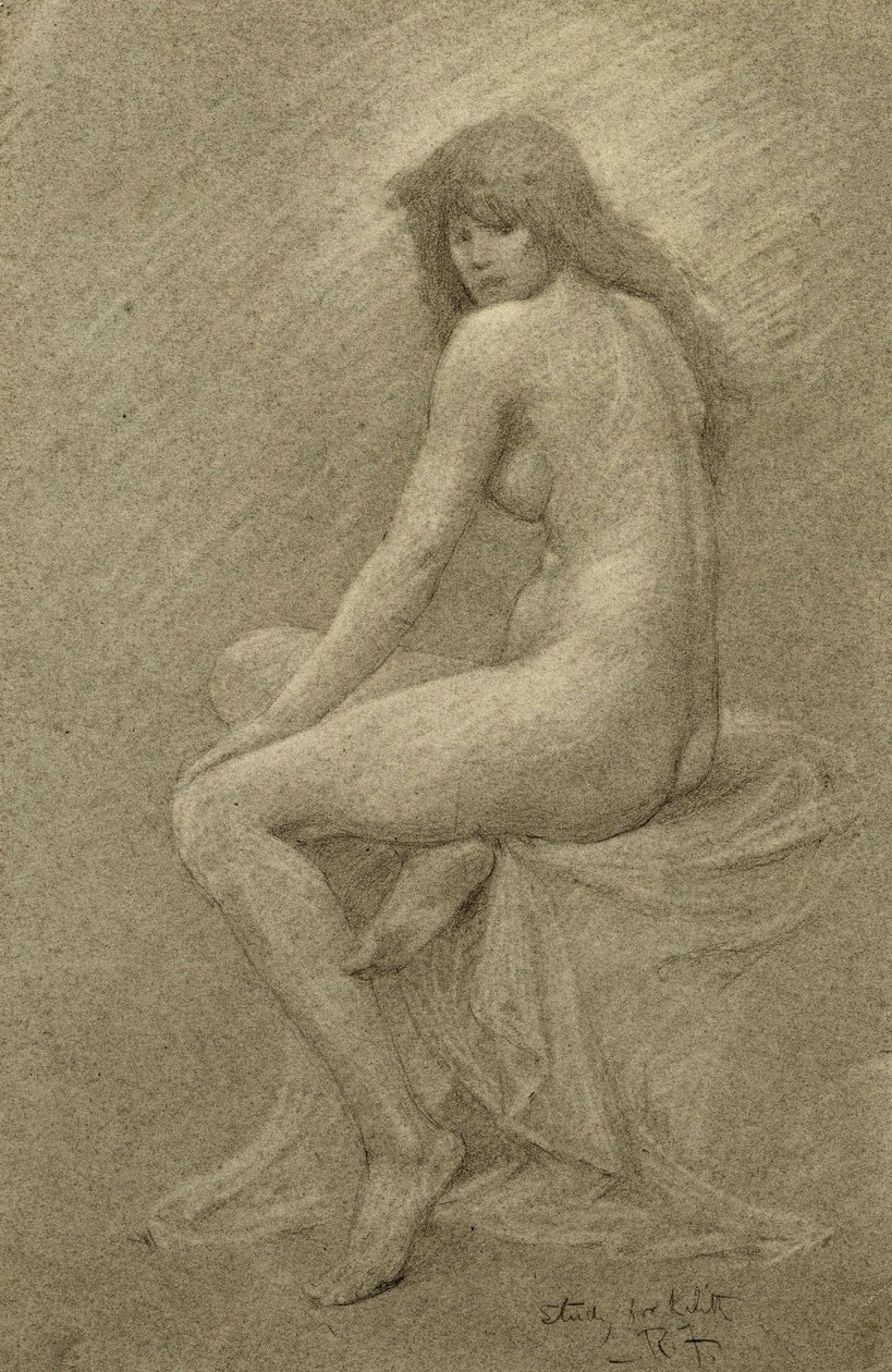Tutkimus Lilithiä varten, noin 1900 (liitu paperille). tekijältä Robert Fowler