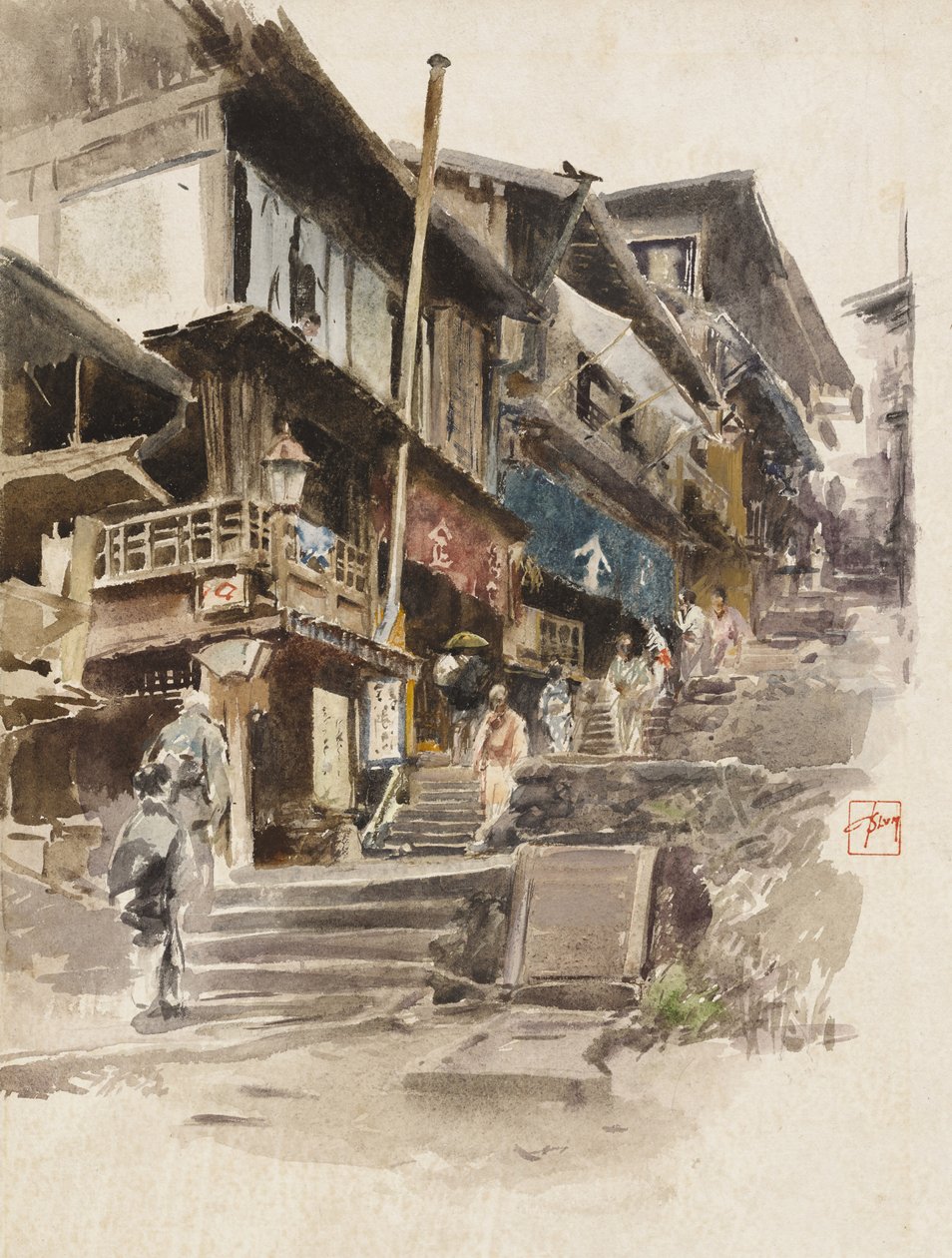 Katu Ikaossa, Japanissa II, 1890 tekijältä Robert Frederick Blum