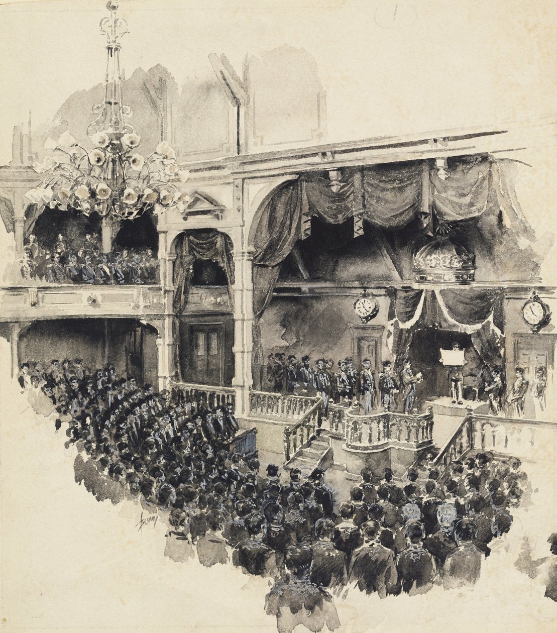 Japanin parlamentin avauskohtaus, 1890 tekijältä Robert Frederick Blum