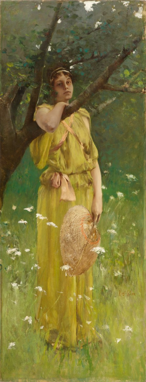 Haaveilu, n. 1883-1884 (öljy kankaalle) tekijältä Robert Frederick Blum