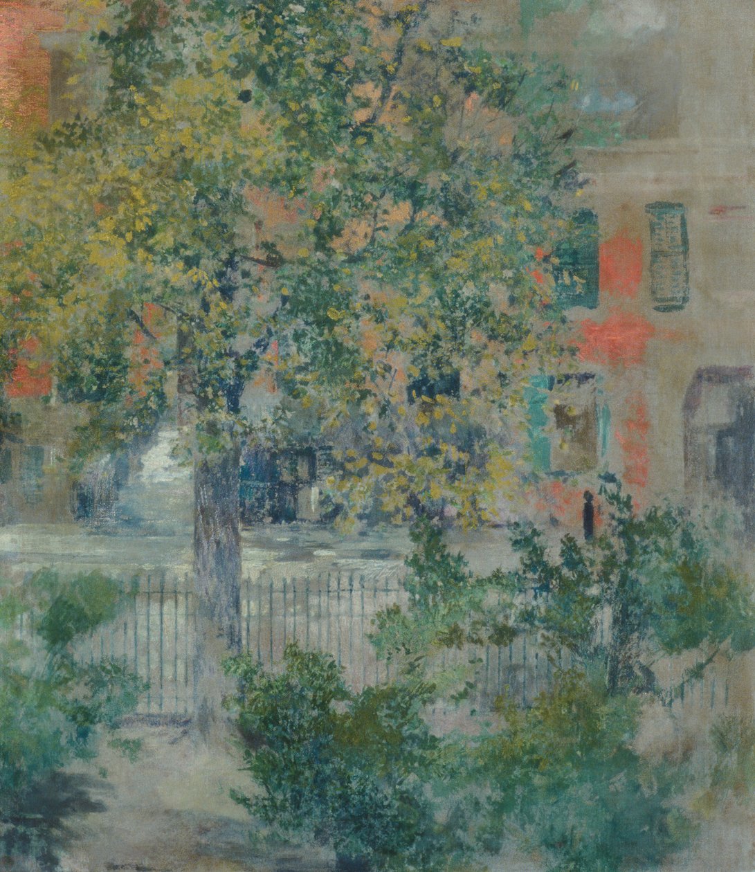 Näkymä taiteilijan ikkunasta, Grove Street, n. 1900. tekijältä Robert Frederick Blum