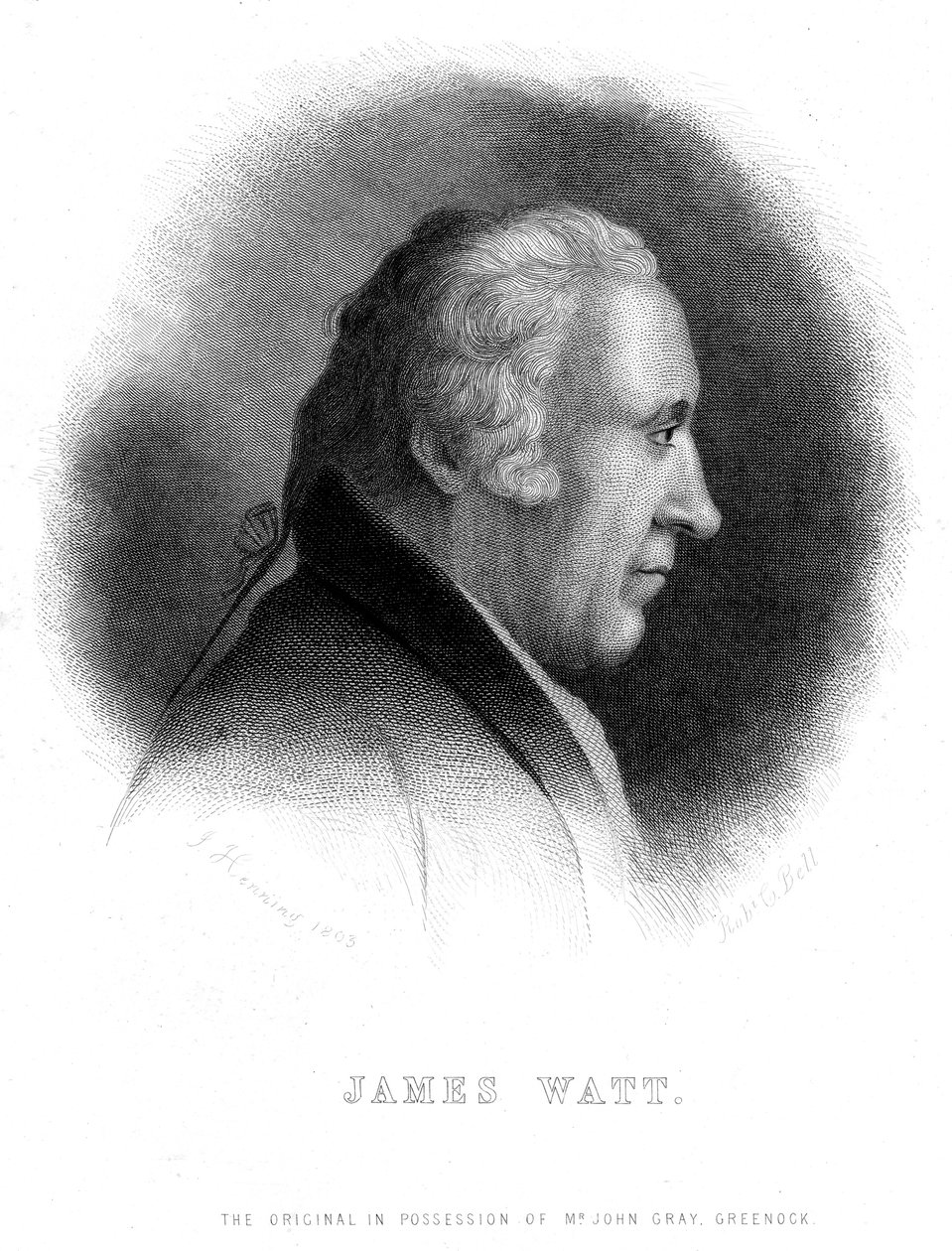 James Watt, skotlantilainen insinööri, 1800-luku tekijältä Robert G. Bell