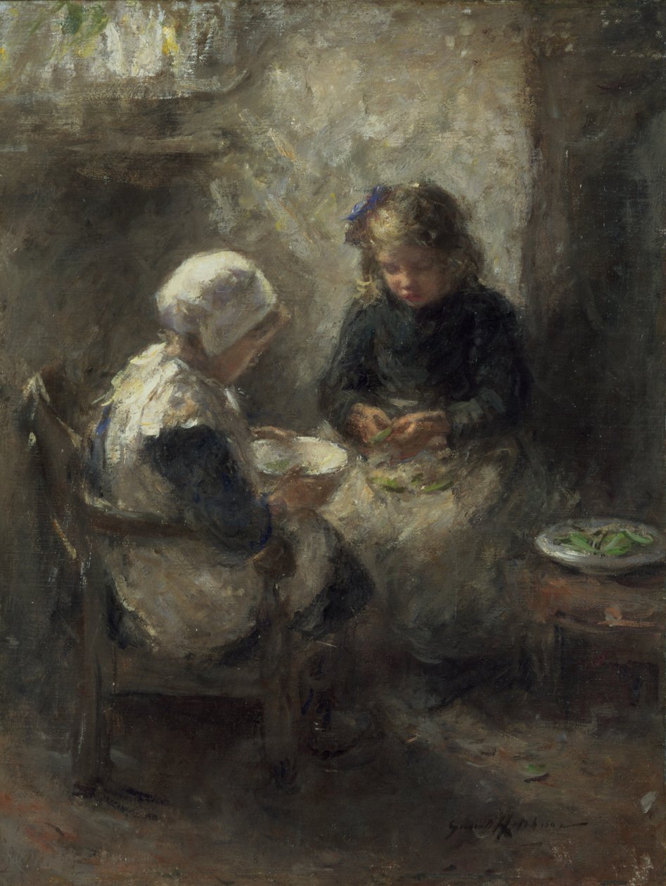 Herneiden kuoriminen tekijältä Robert Gemmell Hutchison