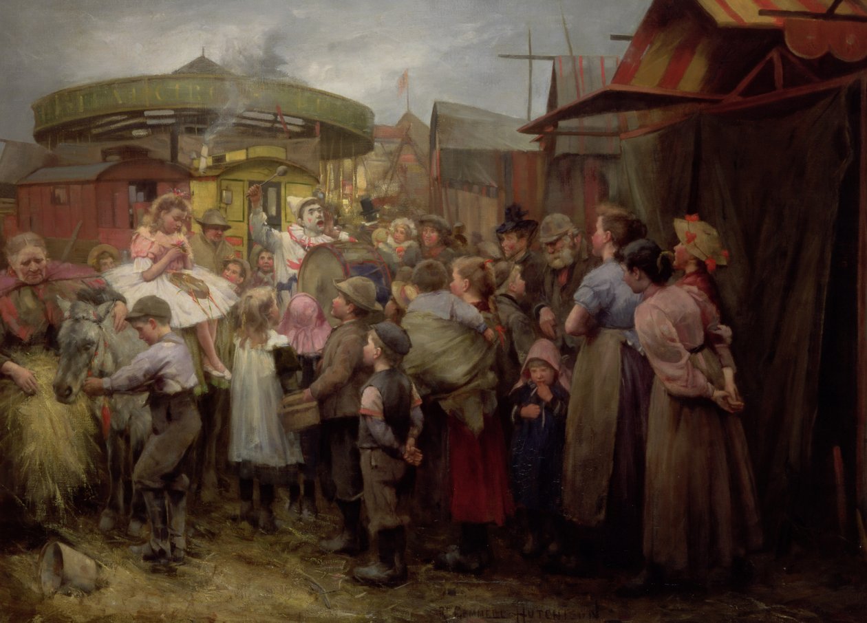 Kylän karnevaali Hei! Moi! Moi! 1890-luku tekijältä Robert Gemmell Hutchison