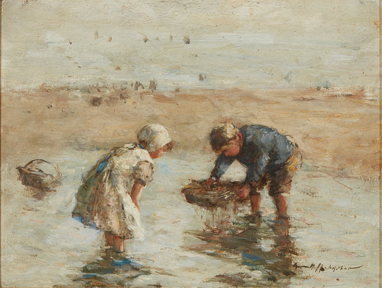 Nuoret kalastajat (öljyä aluksella) tekijältä Robert Gemmell Hutchison