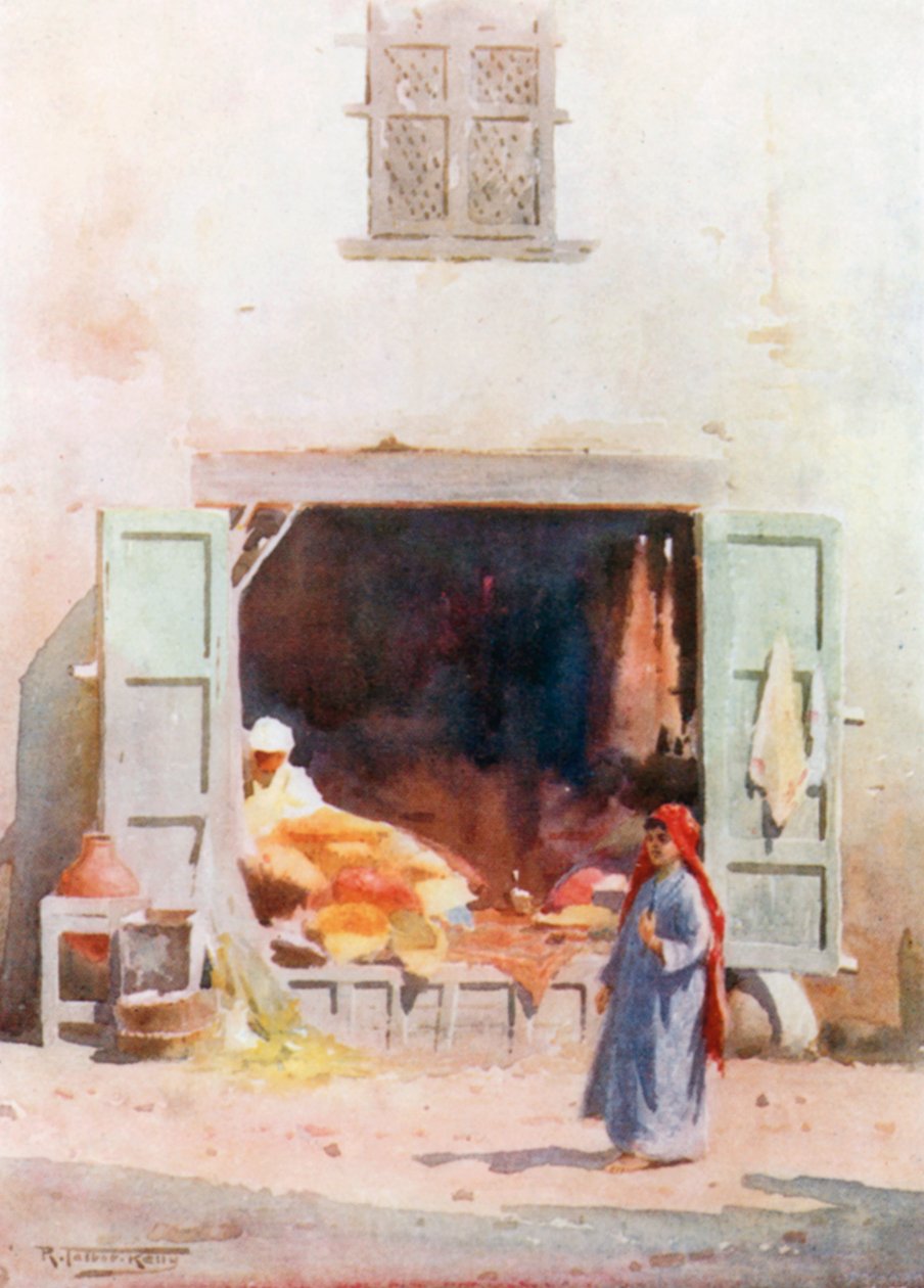 A Cairo Shop (värilitografia) tekijältä Robert George Talbot Kelly