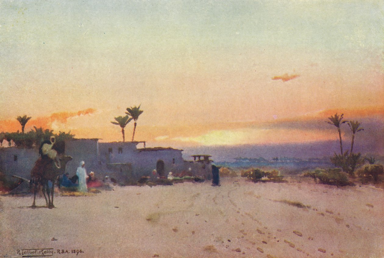 Fellah Village, 1880, 1904 tekijältä Robert George Talbot Kelly