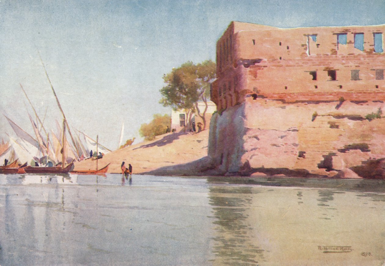 Raunioitu palatsi Mit Gamrissa, c1880, 1904 tekijältä Robert George Talbot Kelly