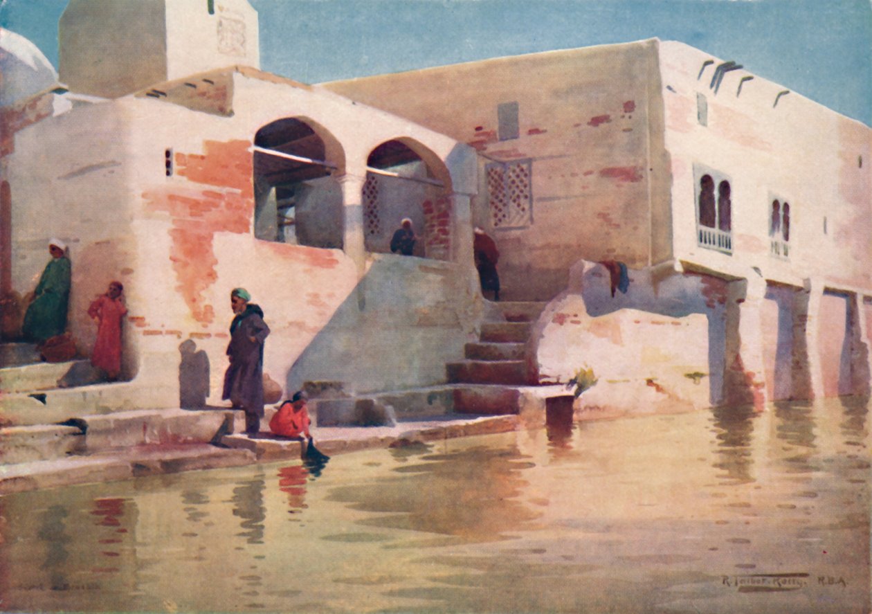 Vedenpuoleinen moskeija Menzalassa, n. 1880, 1904 tekijältä Robert George Talbot Kelly