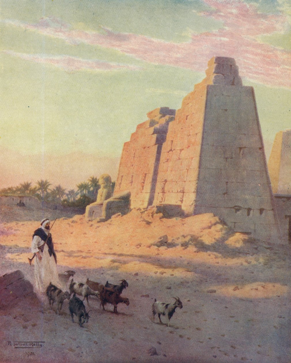 "Pylon at Karnak", 1880, 1904 tekijältä Robert George Talbot Kelly