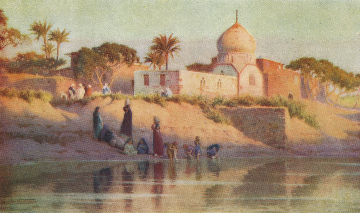 Shinbabin kylä Ala-Niilillä, c1880, 1904 tekijältä Robert George Talbot Kelly