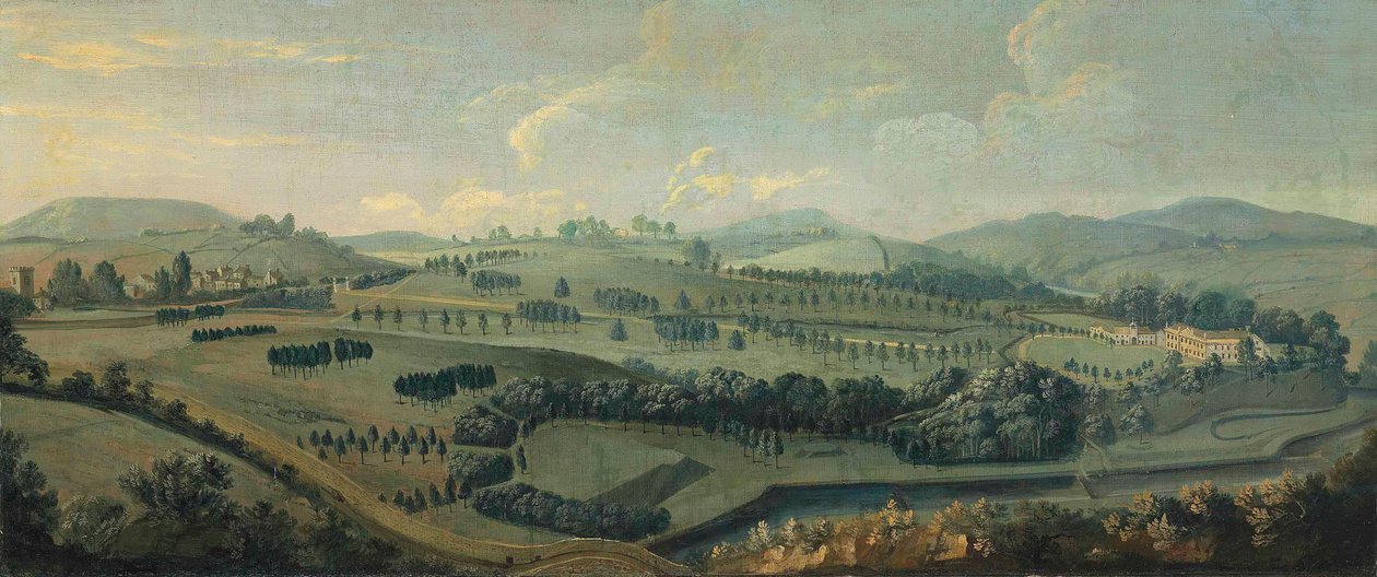 Näkymä Gisburne Parkiin, Yorkshireen ja puistoon tekijältä Robert Griffier