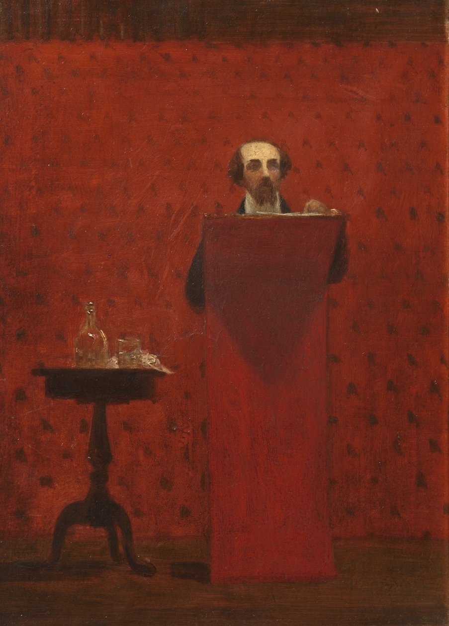 Charles Dickens pitämässä julkisen luennon, 1858 tekijältä Robert Hannah
