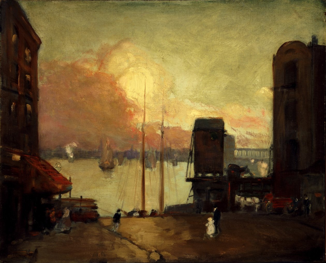 Cumulus-pilvet, East River tekijältä Robert Henri