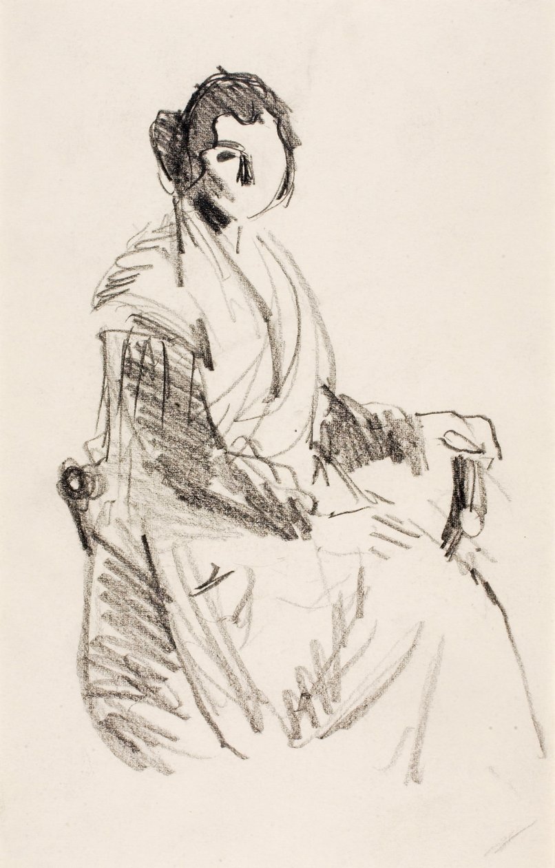Istuva nainen tekijältä Robert Henri