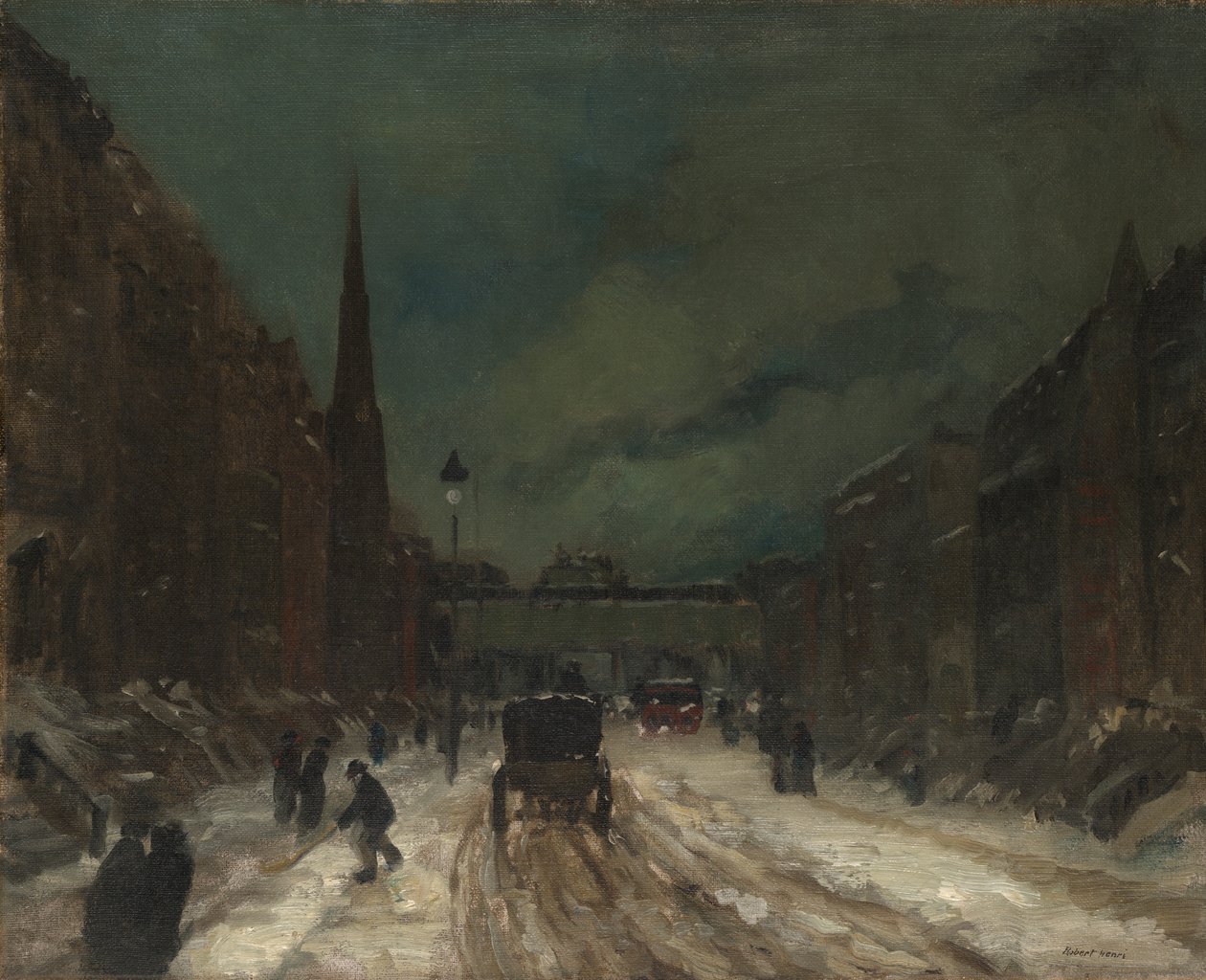 Street Scene with Snow (57th Street, NYC.) tekijältä Robert Henri
