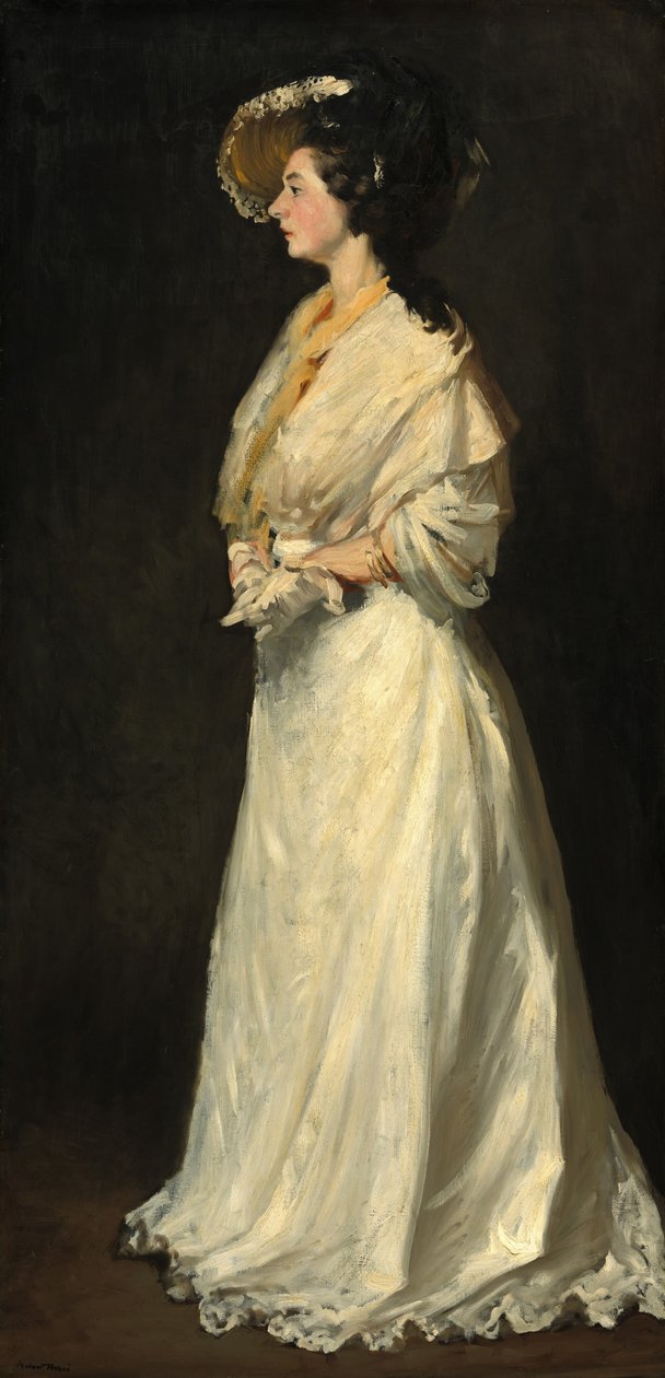 Nuori nainen valkoisessa tekijältä Robert Henri