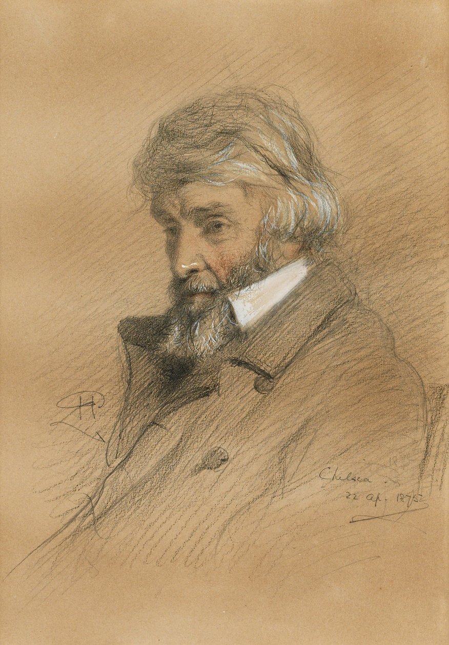 Thomas Carlylen muotokuva 1795-1881, 1875. tekijältä Robert Herdman
