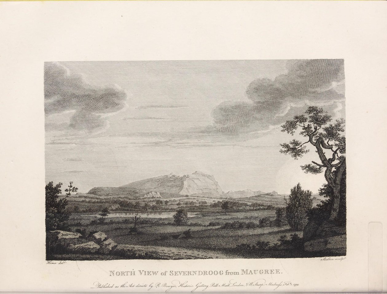 Illustrasjon hentet fra boken Valitse näkymät Mysore, Tippoon maa Sultan av Home, Robert og utgitt av Julkaisija Mr. Bowyer (gb, 1794) tekijältä Robert Home
