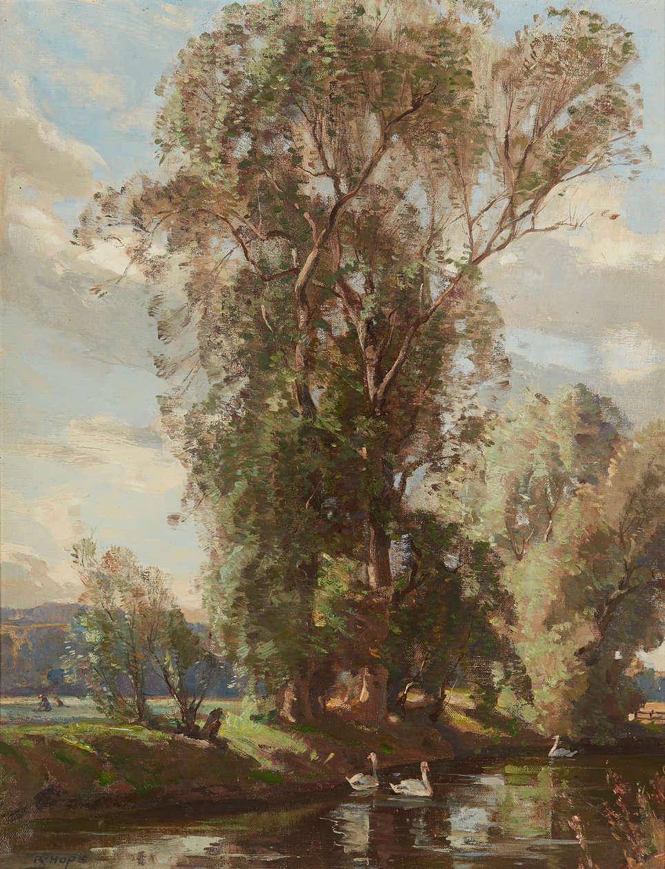 On the Knows Mill Lade, Prestonkirk (öljy kankaalle) tekijältä Robert Hope