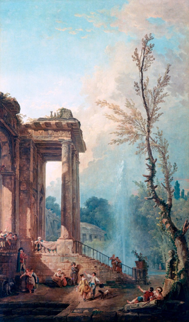 Maalaiskartanon portiikko, 1773 tekijältä Robert Hubert